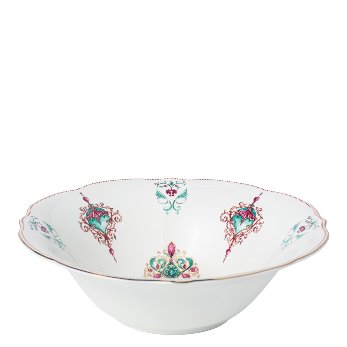 Lucia bolle 26,5 cm hvit, rød, grønn