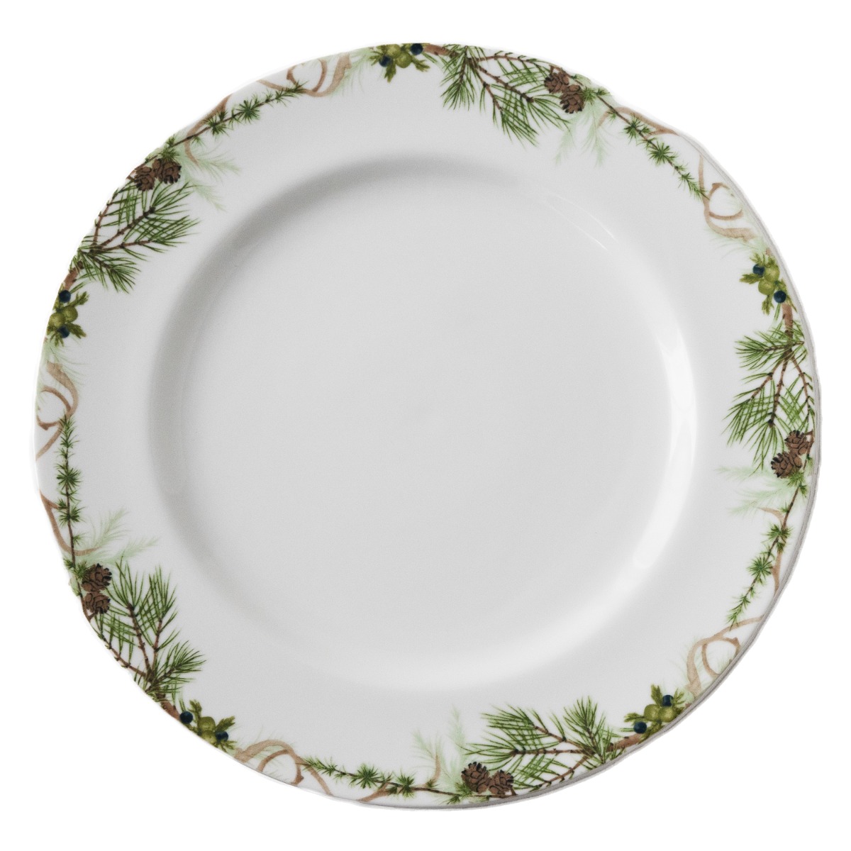 Nostalgi tallerken stor 31 cm Hvit, grønn