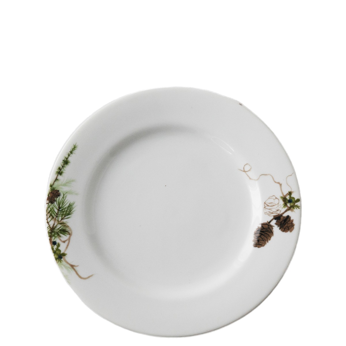 Nostalgi - Frokosttallerken 22 cm Hvit, grønn