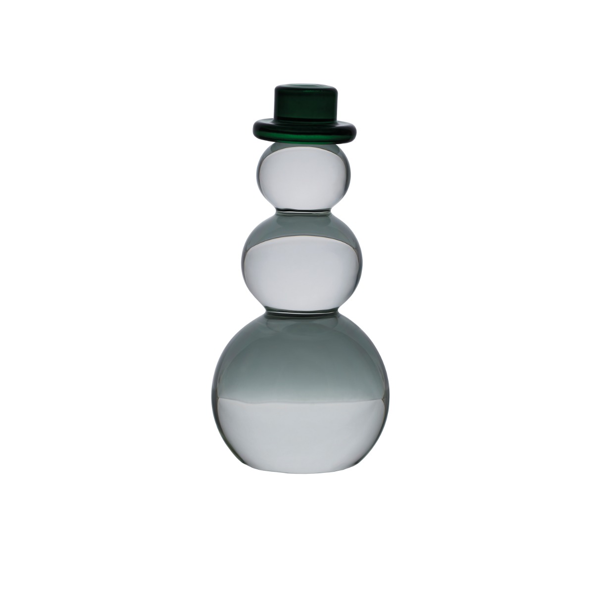 Snømann klar m/grønn hatt stor 11 cm