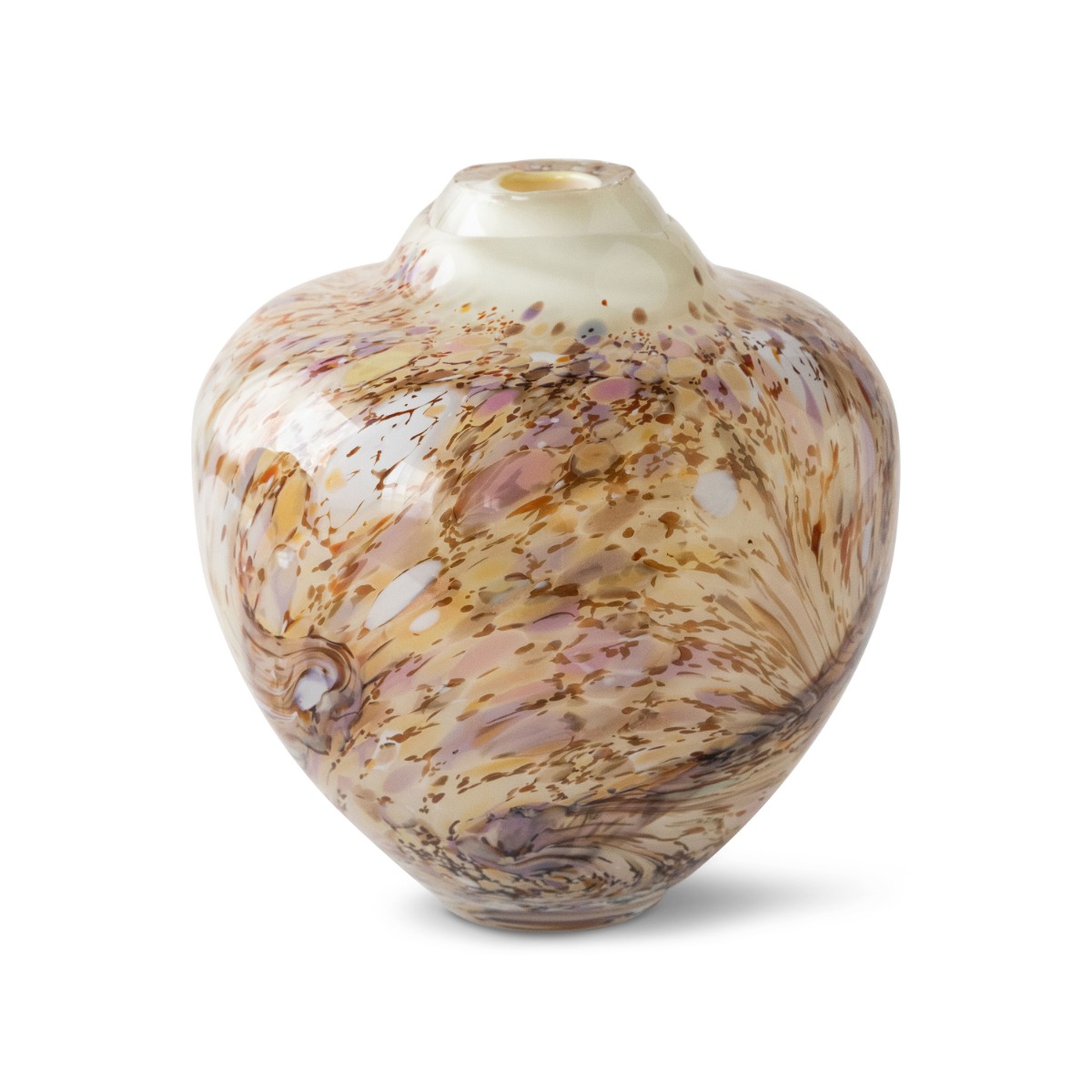 Unik skulptur kunstglass brun multi medium 24 cm