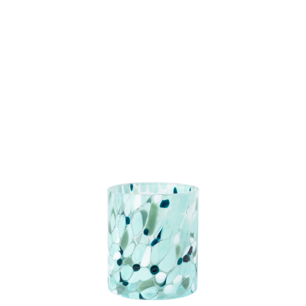 Swirl drikkeglass/telykt turkis