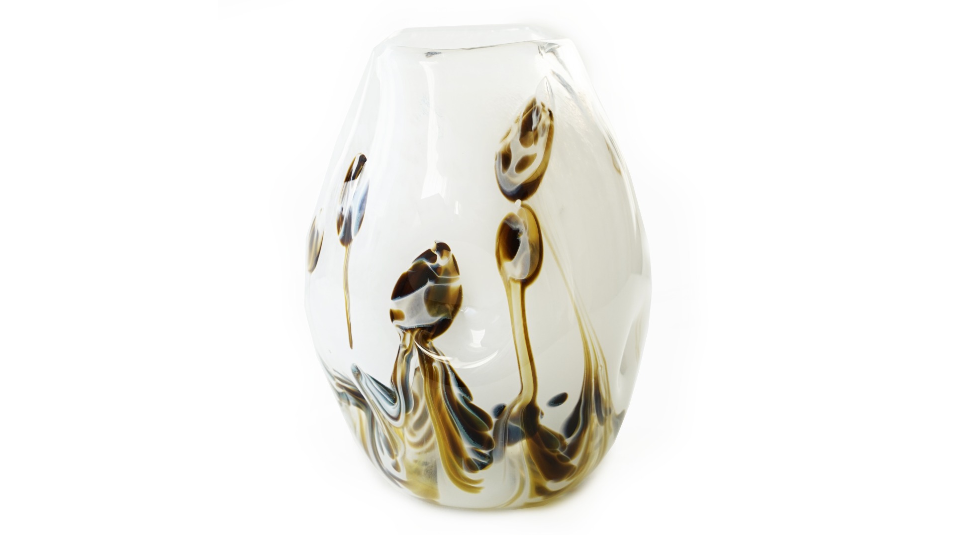 After Rain vase stor hvit/multi 28 cm Kunstglass 4,5 L multi