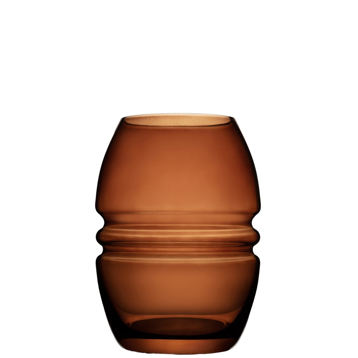 The Barrel vase/lykt medium brun