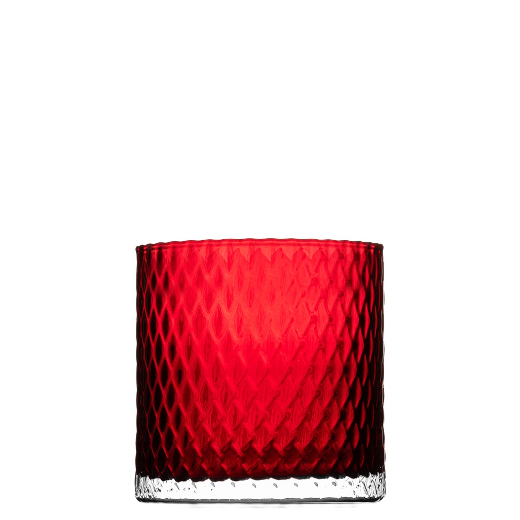 Harlekin Ruby telykt/vase rubinrød