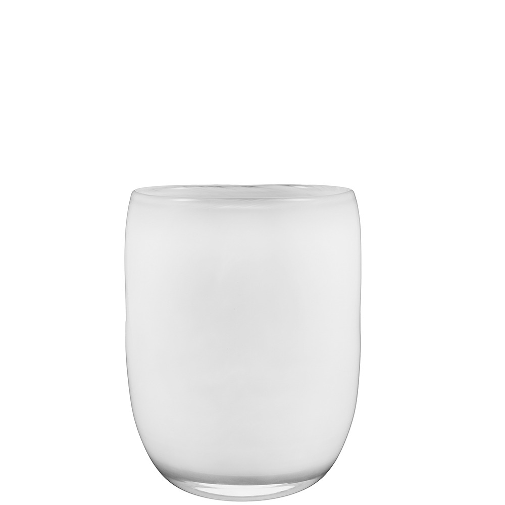 Lumo Lykt/vase hvit 19 cm