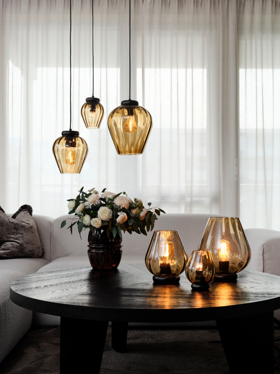 Rocks XO lampe stor caramel
