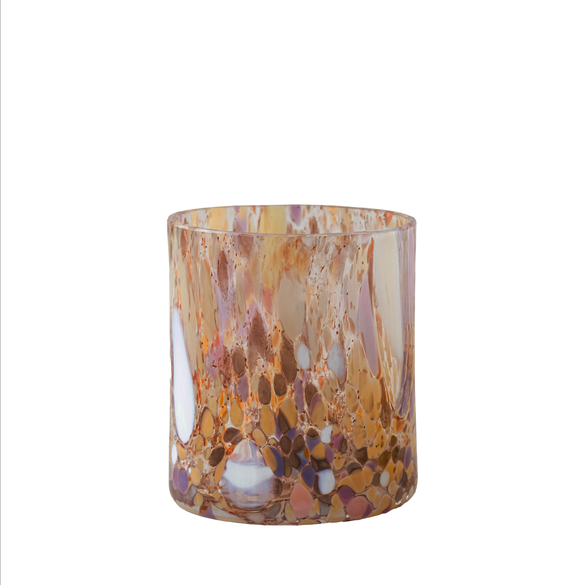 Swirl drikkeglass/lykt brun multi 35 cl